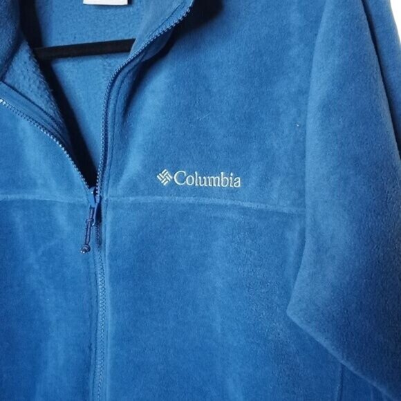 Columbia Interchange Full Zip Fleece Jacket Sz. Medium Carribean Sea Blue - Picture 2 of 4